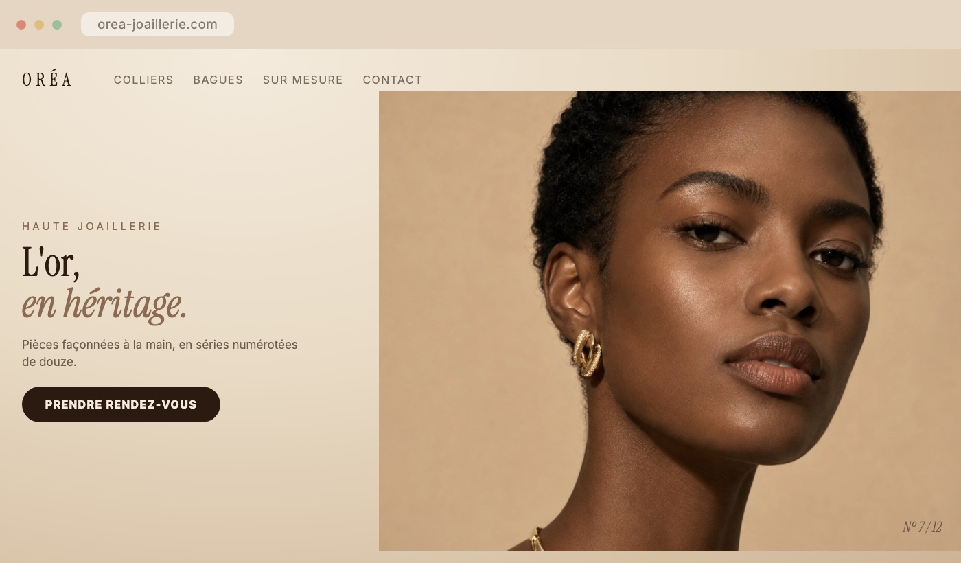 Pages web créées avec l'IA