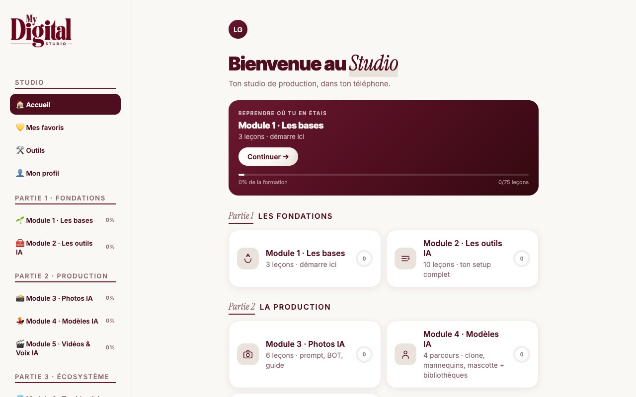 L'espace membre sur ordinateur